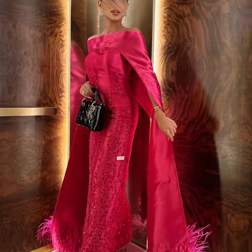 Satin Feather Rhinestone Evening Sheath Boat Neck Bespoke Occasion Gown Midi Dresses
Satin Feather Rhinestone Evening Sheath Boat Neck Bespoke Occasion Gown Midi Dresses