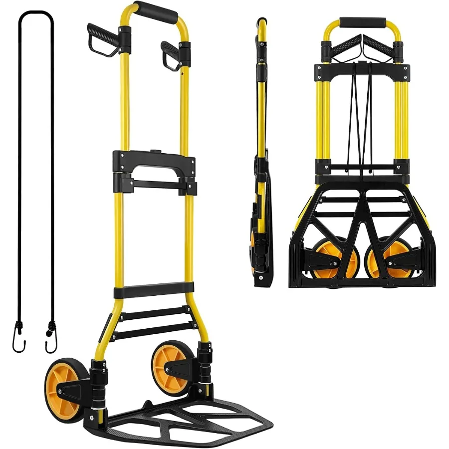 Складная ручная тележка и тележка емкостью 440 фунтов, портативная тележка для багажа с резиновыми колесами и выдвижной ручкой, алюминиевая папка
Складная ручная тележка и тележка емкостью 440 фунтов, портативная тележка для багажа с резиновыми колесами и выдвижной ручкой, алюминиевая папка