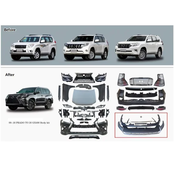 2020 for Lexus GX 400 Prado for Toyotas FJ120 Body Kit Nailuke High Quality Customized Parts with Upgrade for 2010 2014 2017
2020 for Lexus GX 400 Prado for Toyotas FJ120 Body Kit Nailuke High Quality Customized Parts with Upgrade for 2010 2014 2017