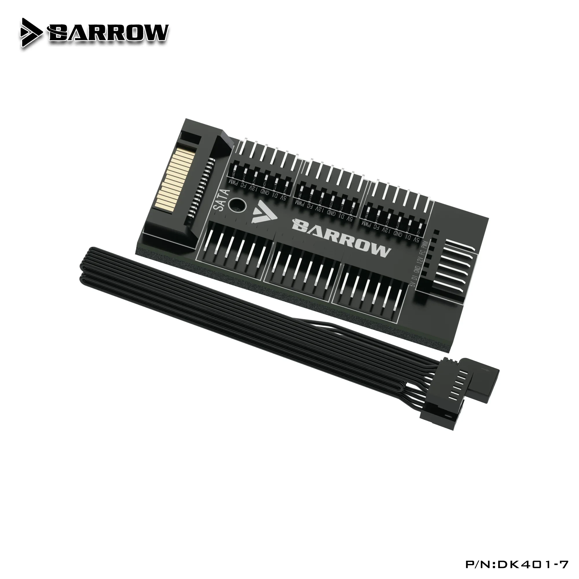 BARROW Full Function hub 7 ways Fan Hub For 5V argb Lighting AURA XYNC and 4PIN fans Power supply DK401-7
BARROW Full Function hub 7 ways Fan Hub For 5V argb Lighting AURA XYNC and 4PIN fans Power supply DK401-7