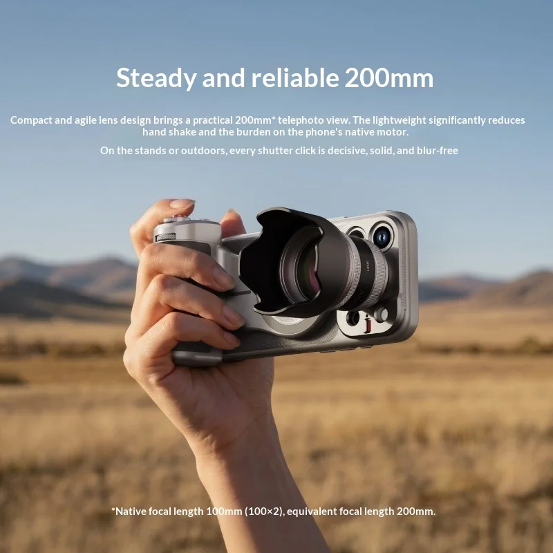 TELESIN Portrait Lens Kit – 105mm+200mm Optical, Shutter Dial, 3200mAh, MagSafe Mount, IPhone 17 Pro/Pro Max
TELESIN Portrait Lens Kit – 105mm+200mm Optical, Shutter Dial, 3200mAh, MagSafe Mount, IPhone 17 Pro/Pro Max