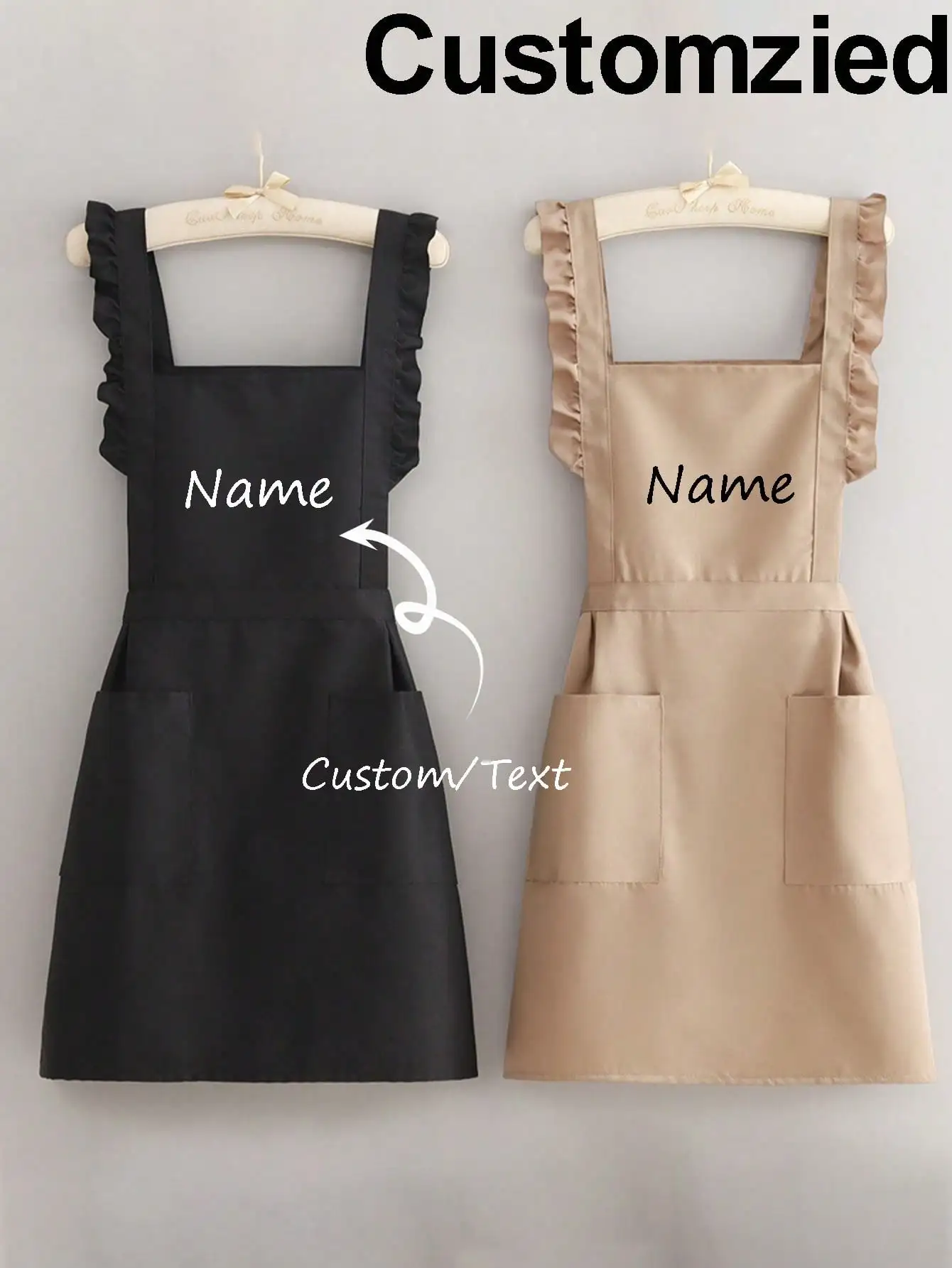 1pc Custom Printed Fashionable Korean Style, Waterproof And Stain-Resistant, Cute Lace Skirt Apron, Black Anti-Fouling Apron, Sl
1pc Custom Printed Fashionable Korean Style, Waterproof And Stain-Resistant, Cute Lace Skirt Apron, Black Anti-Fouling Apron, Sl