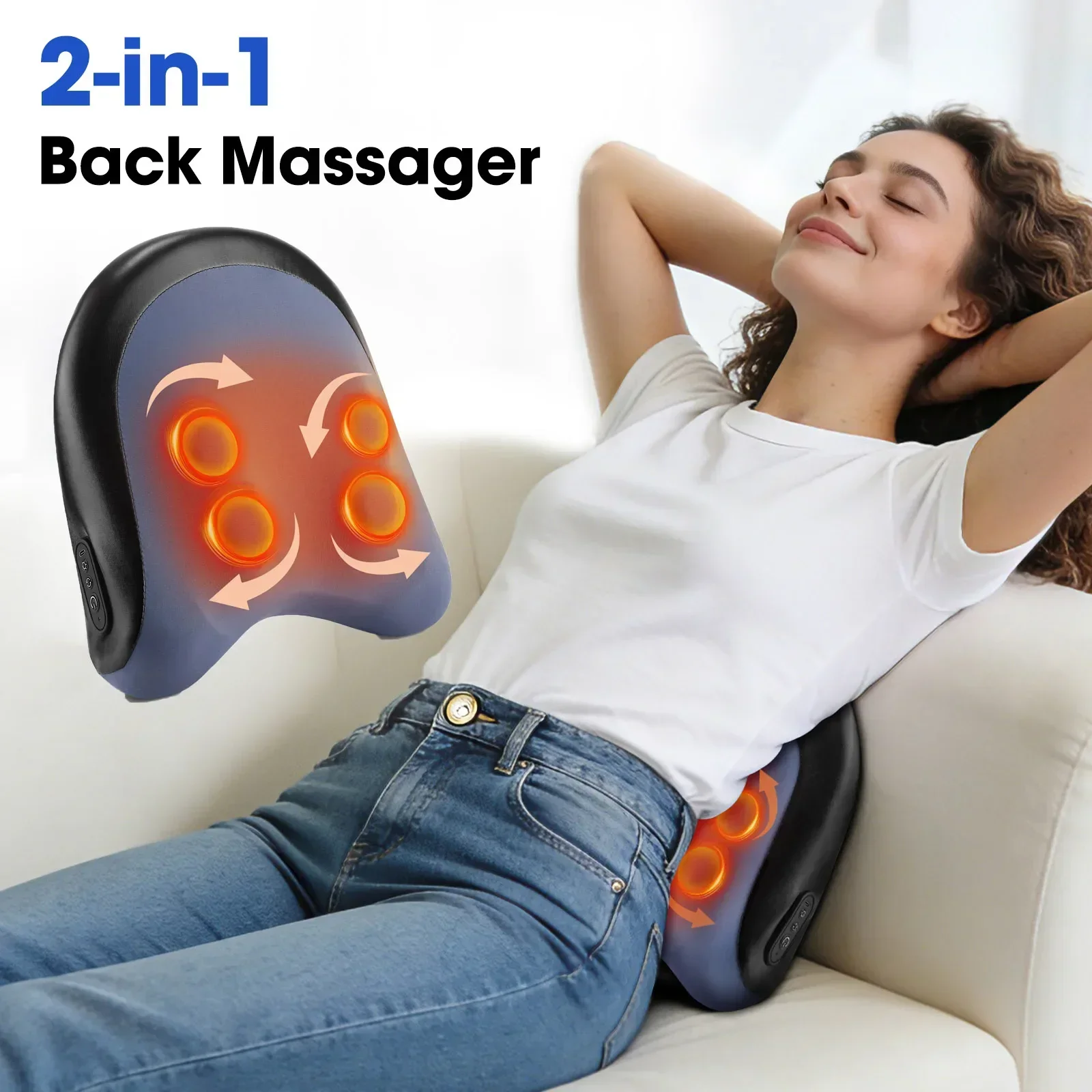Electric Kneading Shiatsu Massage Pillow for Neck Shoulder Waist,Red Light Back Massager,Portable Car Home Office Lumbar Pillow
Electric Kneading Shiatsu Massage Pillow for Neck Shoulder Waist,Red Light Back Massager,Portable Car Home Office Lumbar Pillow