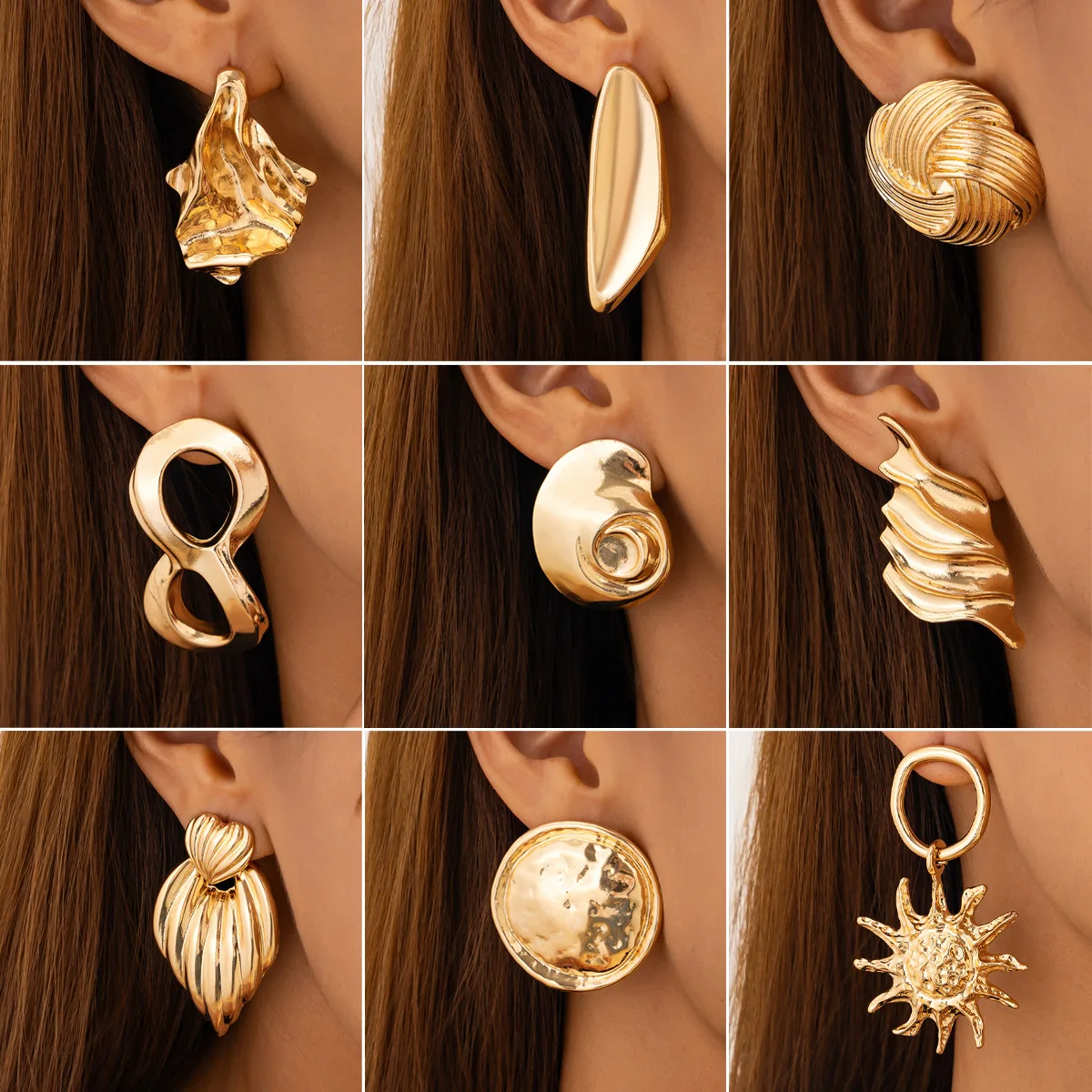 Women Earring Retro Fashion Accessories Geometric Wrinkles Irregular Metal Personalized Liquid European American Earring Jewelry
Women Earring Retro Fashion Accessories Geometric Wrinkles Irregular Metal Personalized Liquid European American Earring Jewelry