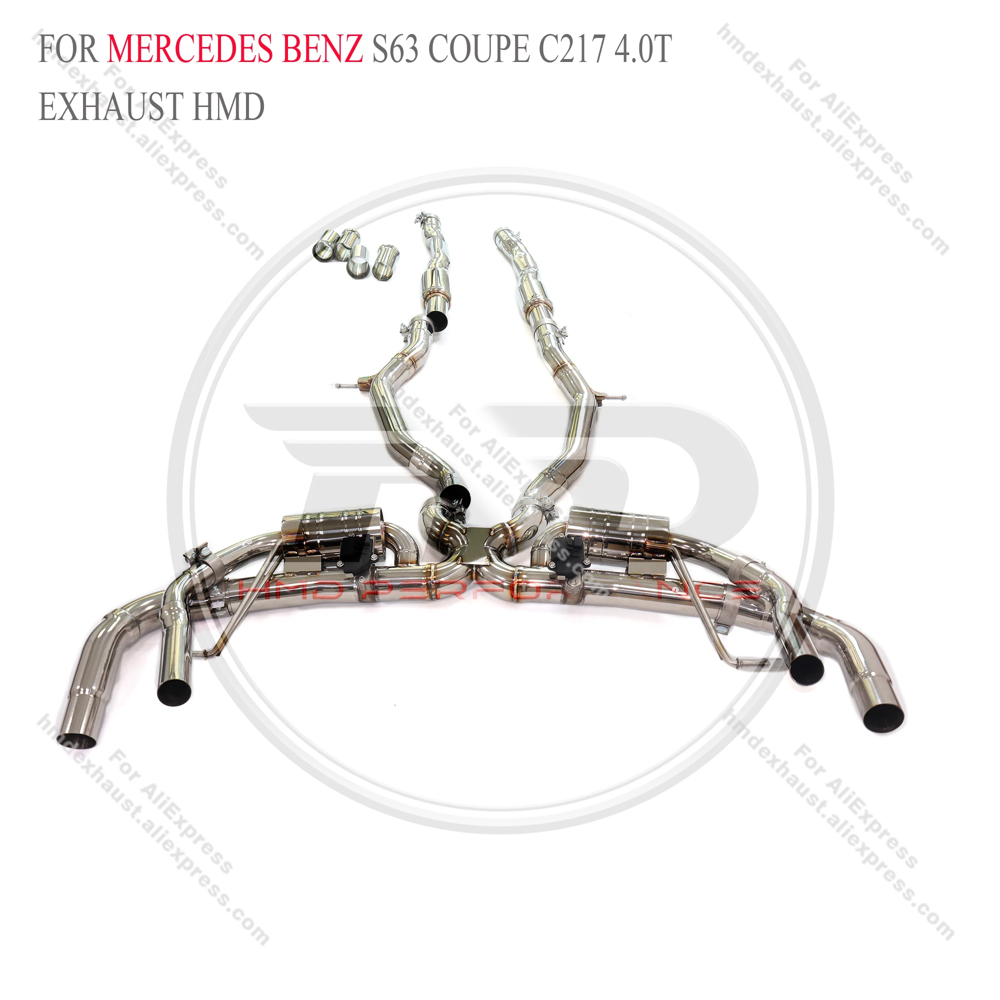 Stainless stee catback for Mercedes Benz S63 Coupe C217 4.0T with valve HMD Exhaust System Performance
Stainless stee catback for Mercedes Benz S63 Coupe C217 4.0T with valve HMD Exhaust System Performance