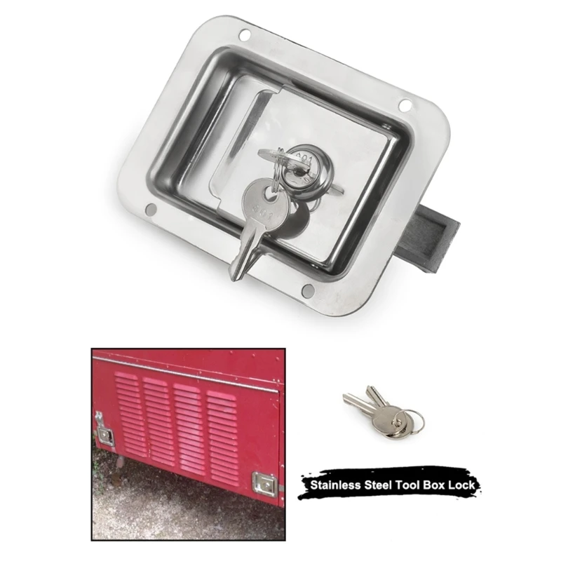 Truck Tool Box Latches Paddles Lock Replacement Handle 4.7x4inch with 2 Key StainlessSteel for Trailer D7YA
Truck Tool Box Latches Paddles Lock Replacement Handle 4.7x4inch with 2 Key StainlessSteel for Trailer D7YA