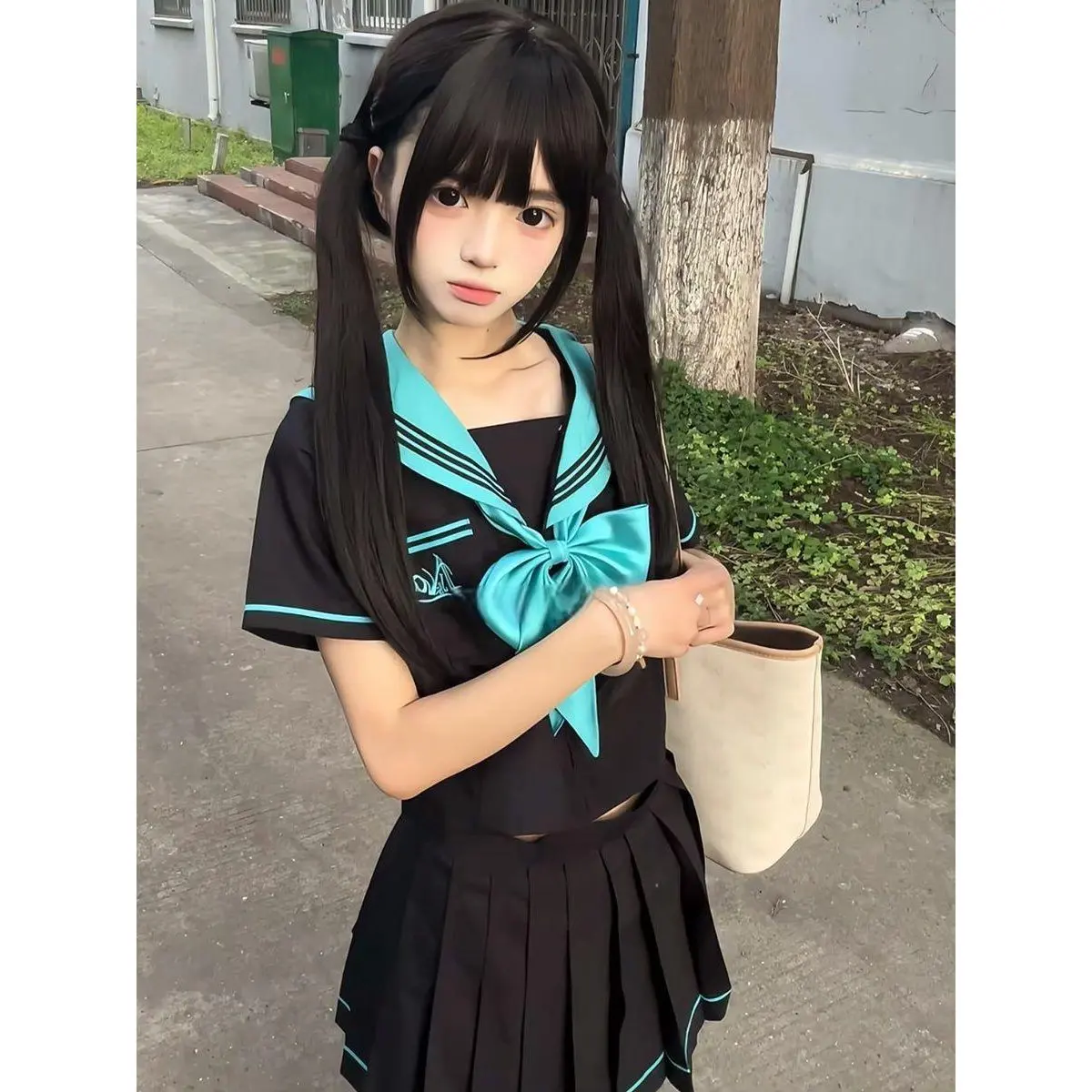 plus Size Summer Short Sleeve Sailor Suit School Uniform Style Basic JK Uniform Set for Women Casual Wear All Seasons
plus Size Summer Short Sleeve Sailor Suit School Uniform Style Basic JK Uniform Set for Women Casual Wear All Seasons
