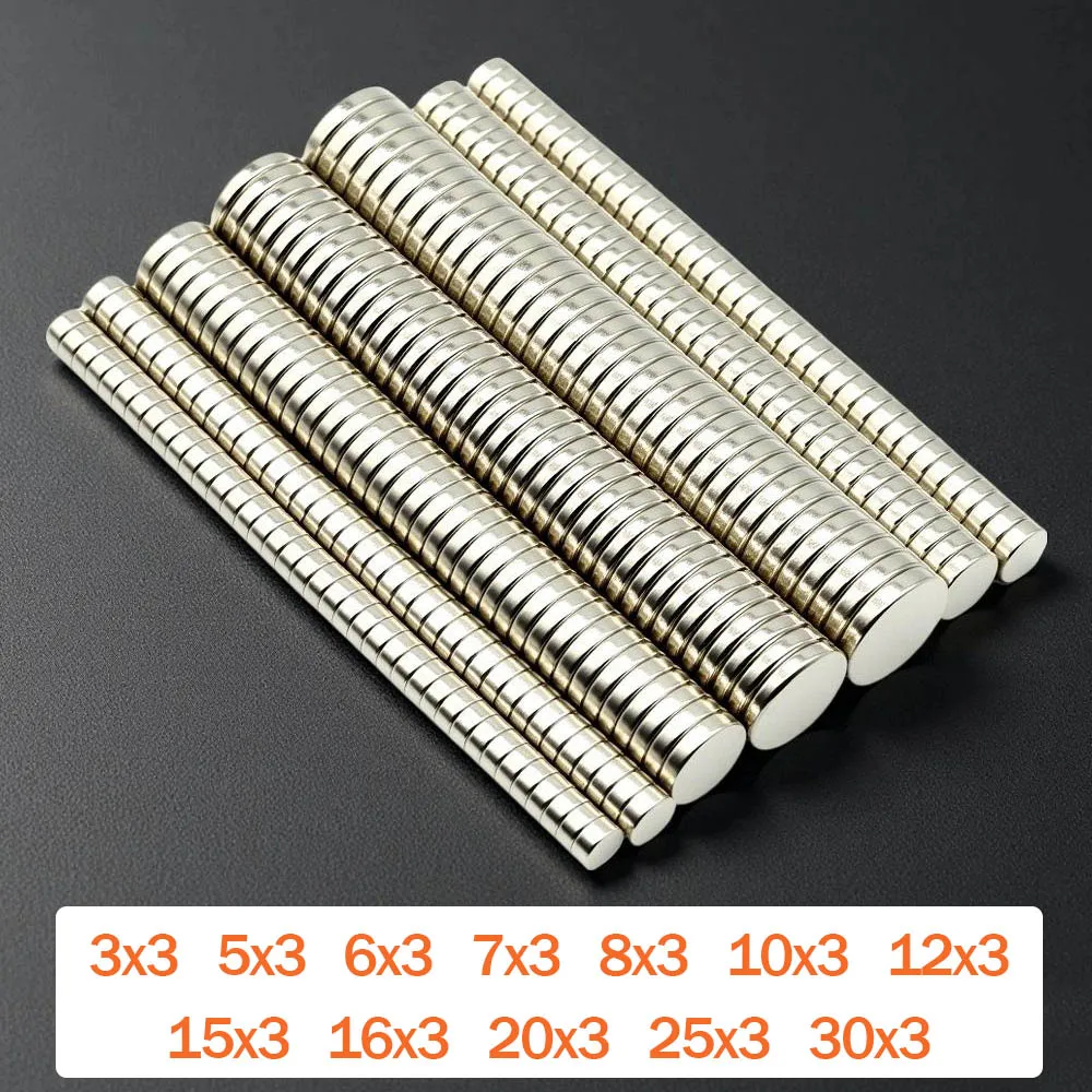 Неодимовые магниты N35 круглые 3/5/6/8/10/12/15/20/25x3 мм
Неодимовые магниты N35 круглые 3/5/6/8/10/12/15/20/25x3 мм