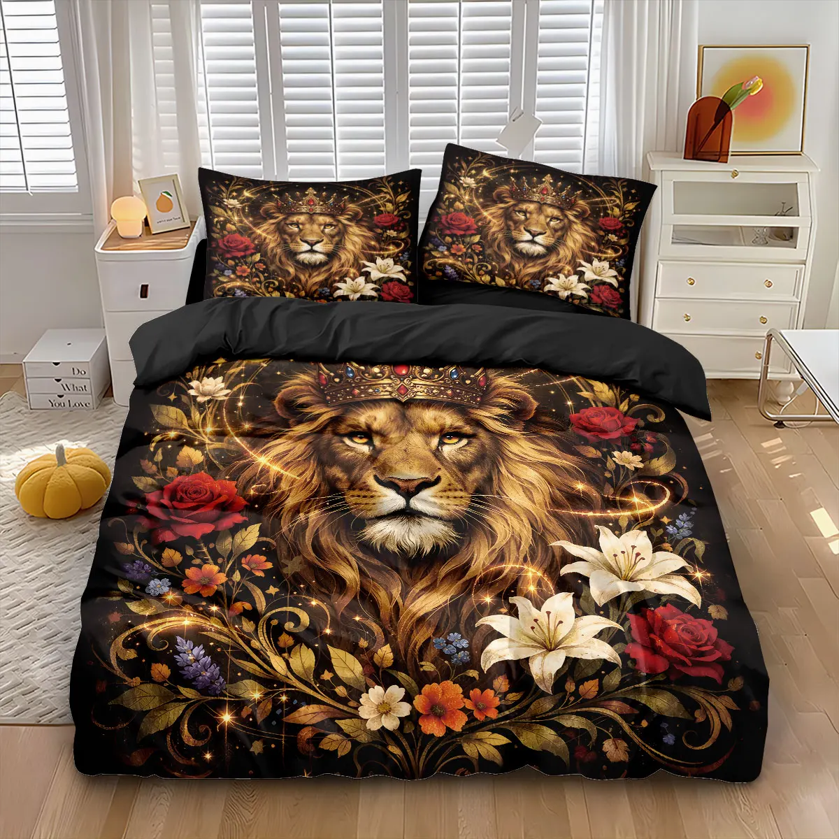 3pcs Ferocious Lion Animal World Printed Coreless Duvet Cover Set Multiple Size Comfortable Bedding Decoration Machine Washable
3pcs Ferocious Lion Animal World Printed Coreless Duvet Cover Set Multiple Size Comfortable Bedding Decoration Machine Washable