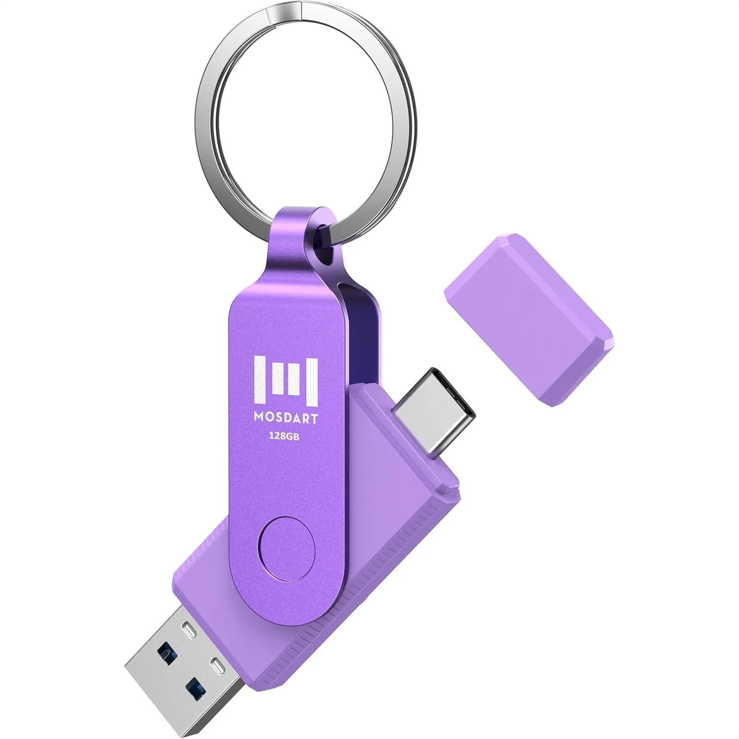 128GB Dual USB C 3.2 Flash Drive, Up to 150MB/S Type C Thumb Drive with Keychain and LED Light, exFAT Memory Stick for iPhone
128GB Dual USB C 3.2 Flash Drive, Up to 150MB/S Type C Thumb Drive with Keychain and LED Light, exFAT Memory Stick for iPhone