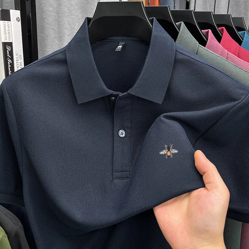 New men's luxury brand short-sleeved polo shirt, bee embroidery pure cotton100% T-shirt. Breathable business casual men's wear
New men's luxury brand short-sleeved polo shirt, bee embroidery pure cotton100% T-shirt. Breathable business casual men's wear