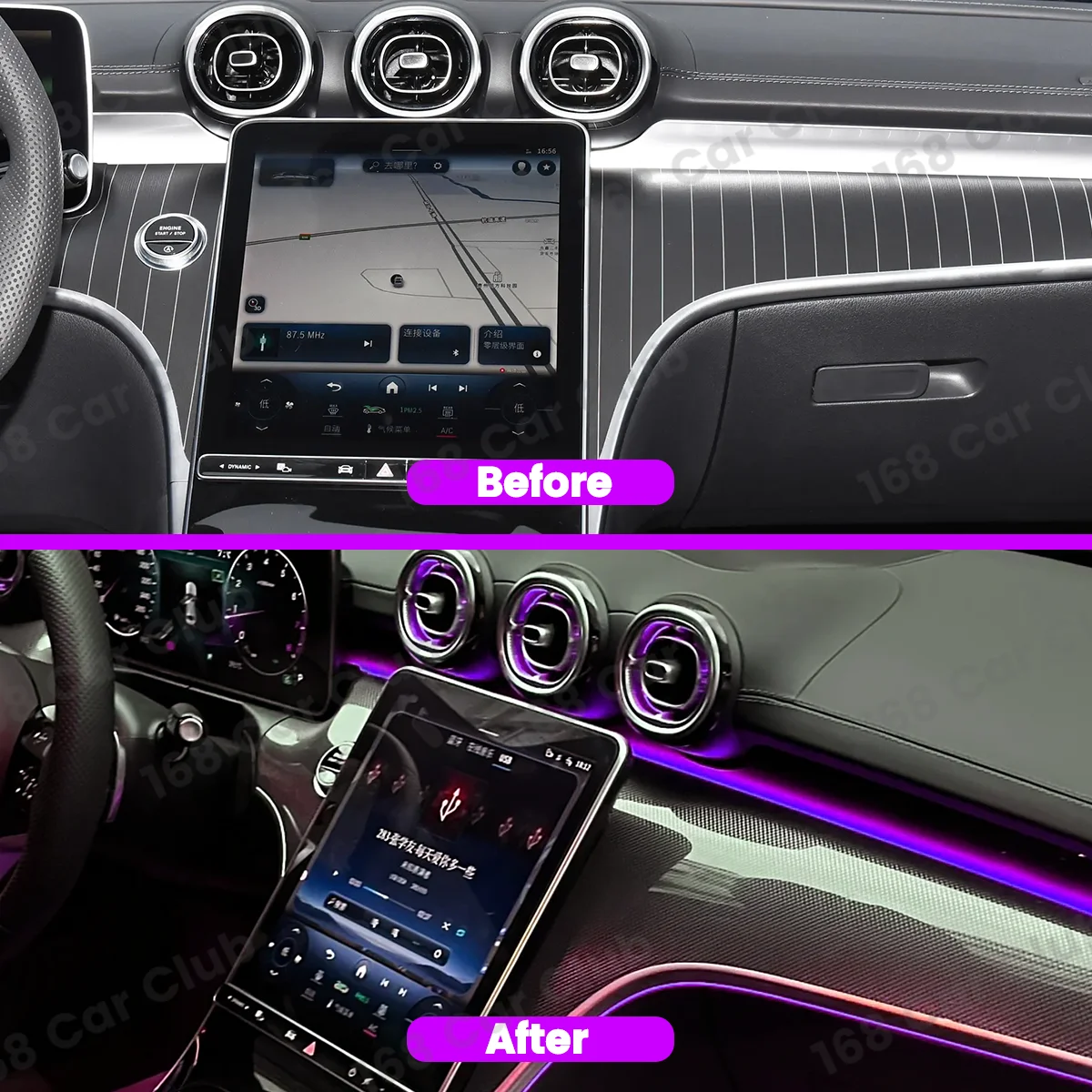 64-цветное окружающее освещение для Mercedes Benz W206 2022+ Неразрушающая установка нового динамического декоративного фонаря переднего пассажира
64-цветное окружающее освещение для Mercedes Benz W206 2022+ Неразрушающая установка нового динамического декоративного фонаря переднего пассажира