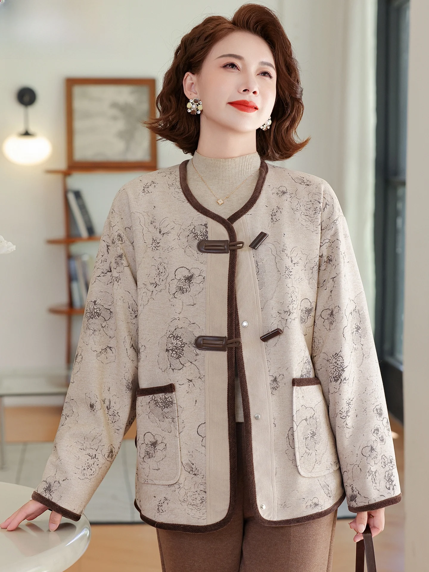 Warm Cotton Jaet for Mom Autumn Winter Faion Casual Sle Button Closure Long Pants Breathable Wear Resistant Easy Clean
Warm Cotton Jaet for Mom Autumn Winter Faion Casual Sle Button Closure Long Pants Breathable Wear Resistant Easy Clean