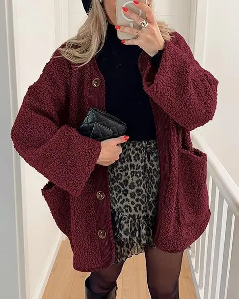 2025 Autumn Women Coats Turn-down Collar Hooded Pocket Loose Thick Warm Jacket Female Winter Elegant Trendy Casual Lady Clothes
2025 Autumn Women Coats Turn-down Collar Hooded Pocket Loose Thick Warm Jacket Female Winter Elegant Trendy Casual Lady Clothes