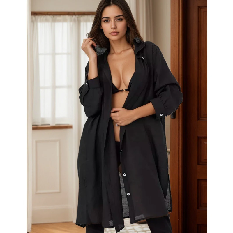 Women's Hooded Beach Cover-Up Shirt, Lightweight Long Sleeve Swimwear Tunic in White for Summer Vacations Relaxed beach outfit
Women's Hooded Beach Cover-Up Shirt, Lightweight Long Sleeve Swimwear Tunic in White for Summer Vacations Relaxed beach outfit
