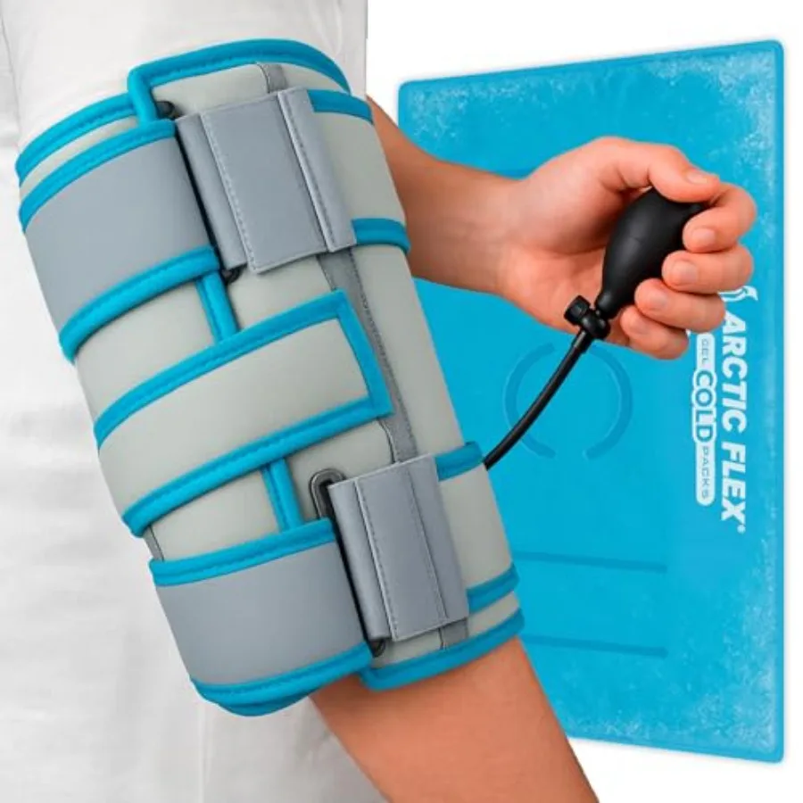 Elbow Wrap w/Inflatable Pump - Pain Relief for Fractures, Tendonitis, Tennis Elbow and Post Surgery Recovery - Adjustable Hot a
Elbow Wrap w/Inflatable Pump - Pain Relief for Fractures, Tendonitis, Tennis Elbow and Post Surgery Recovery - Adjustable Hot a