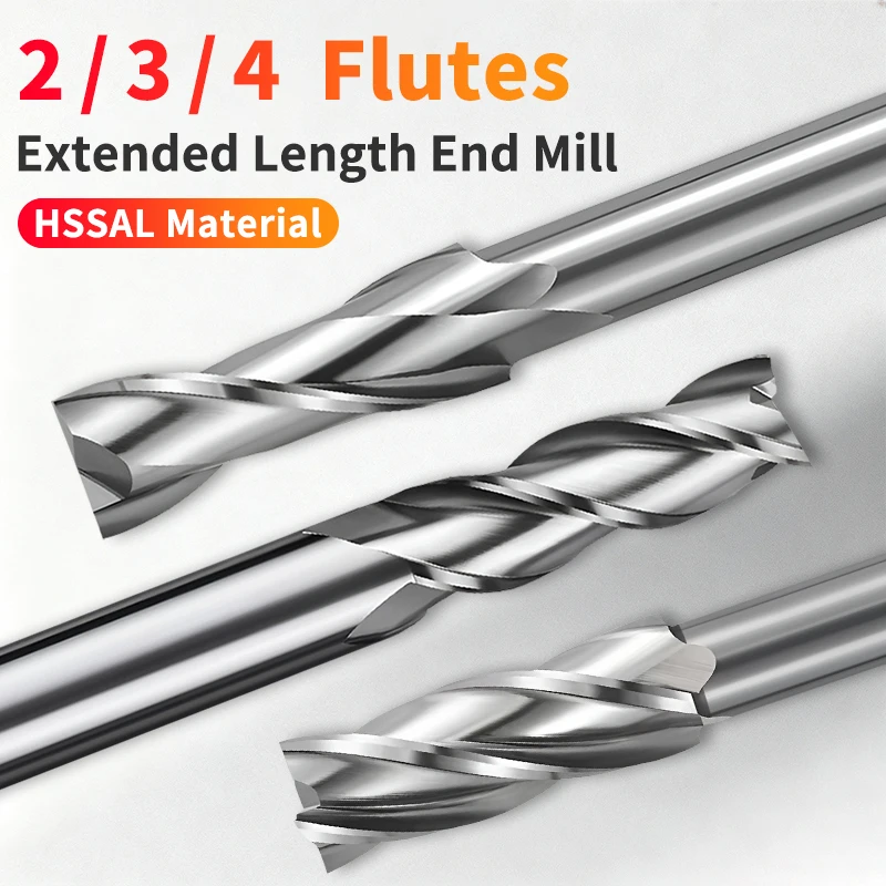 ZUANTONG 1PCS HSS End Mills Extended Length Fully Ground Metal Cutter D2-D32mm 2/3/4 Flutes Teeth Aluminum Milling Tool High-Q
ZUANTONG 1PCS HSS End Mills Extended Length Fully Ground Metal Cutter D2-D32mm 2/3/4 Flutes Teeth Aluminum Milling Tool High-Q