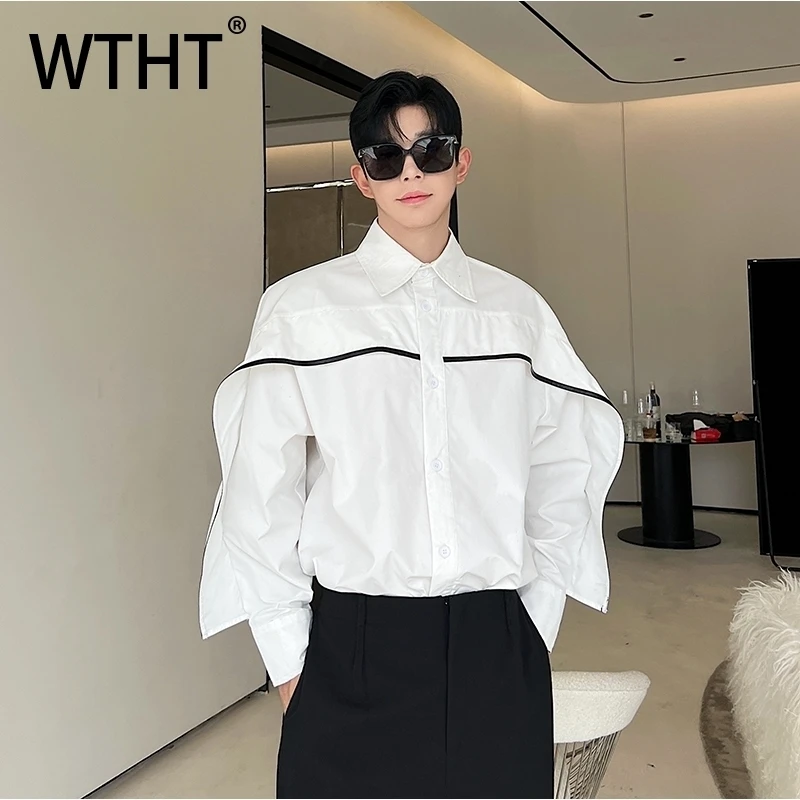 WTHT Trendy Men's Patchwork Striped Design Casual Shirts Fashion Turn Down Collar Long Sleeves Tops Male 2025 Summer 2A0618
WTHT Trendy Men's Patchwork Striped Design Casual Shirts Fashion Turn Down Collar Long Sleeves Tops Male 2025 Summer 2A0618