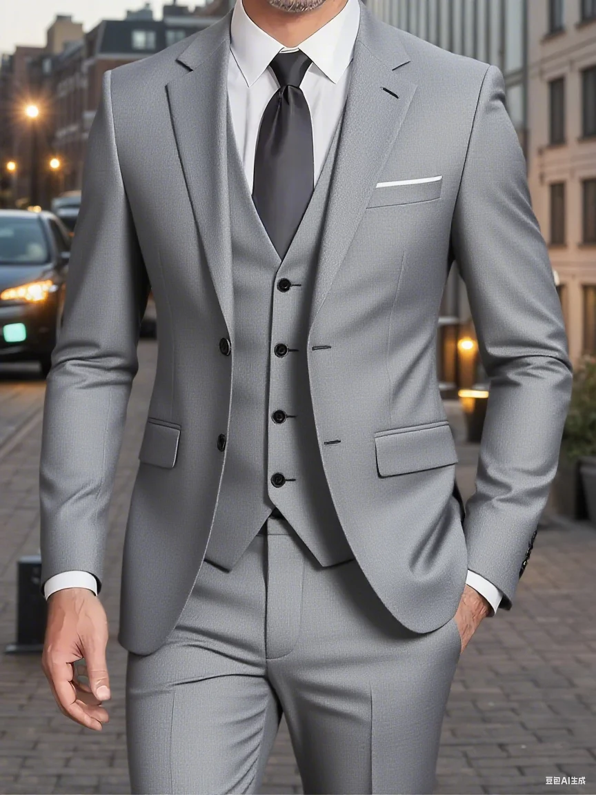 Мужской костюм-тройка: классический деловой костюм для свадеб и торжественных мероприятий
Мужской костюм-тройка: классический деловой костюм для свадеб и торжественных мероприятий