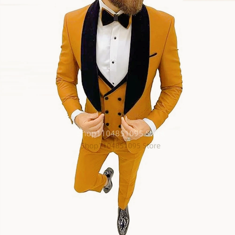 Orange 3-piece Men's Suit Single-breasted Shawl Lapel Blazer Wedding Groom Tuxedo Outfit XS-6XL Party Dress Male Clothing
Orange 3-piece Men's Suit Single-breasted Shawl Lapel Blazer Wedding Groom Tuxedo Outfit XS-6XL Party Dress Male Clothing