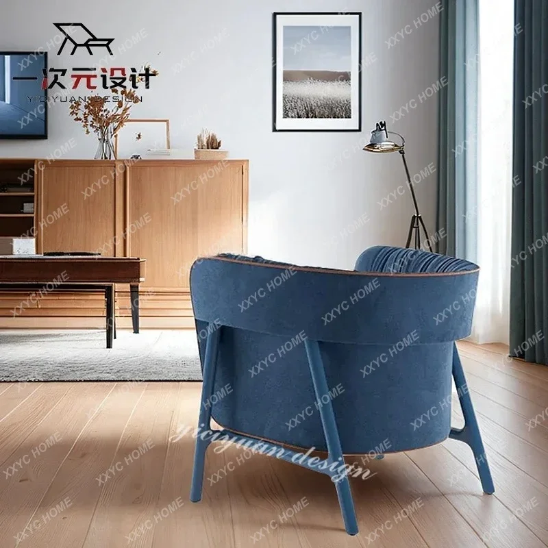 HModern minimalist solid wood back sofa chair velvet curved single chair hotel, leisure chair
HModern minimalist solid wood back sofa chair velvet curved single chair hotel, leisure chair