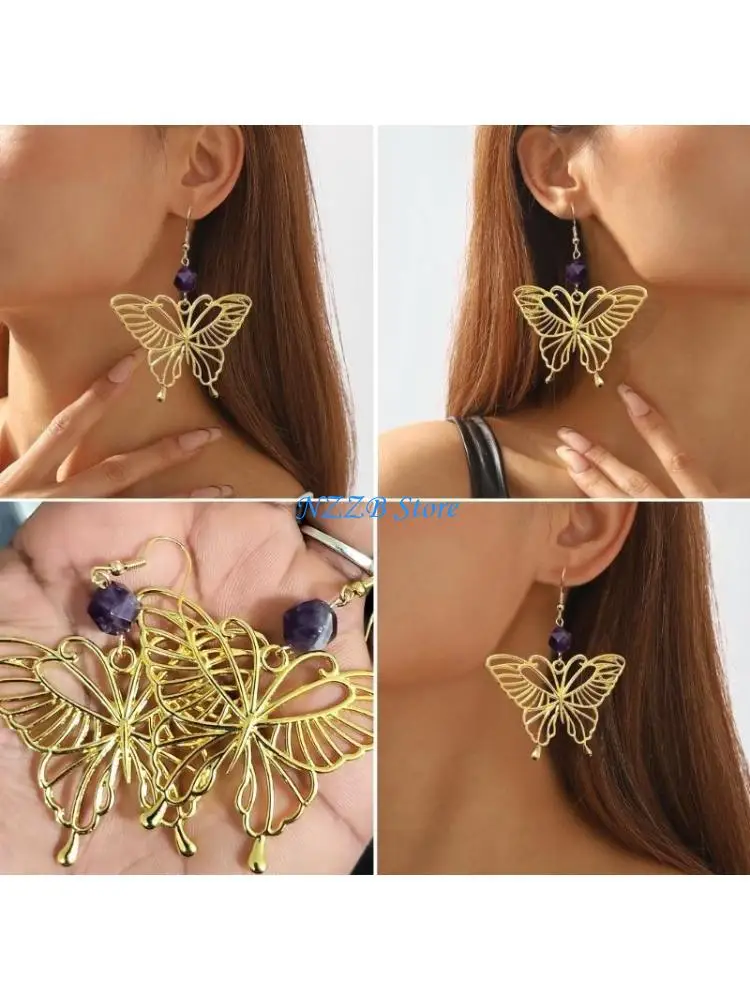 T21F Butterfly-shape Earrings Japan and South Korea Hollow Ear Hooks Jewelry Gift for Women Girlfriend Wife Daughter Mother
T21F Butterfly-shape Earrings Japan and South Korea Hollow Ear Hooks Jewelry Gift for Women Girlfriend Wife Daughter Mother
