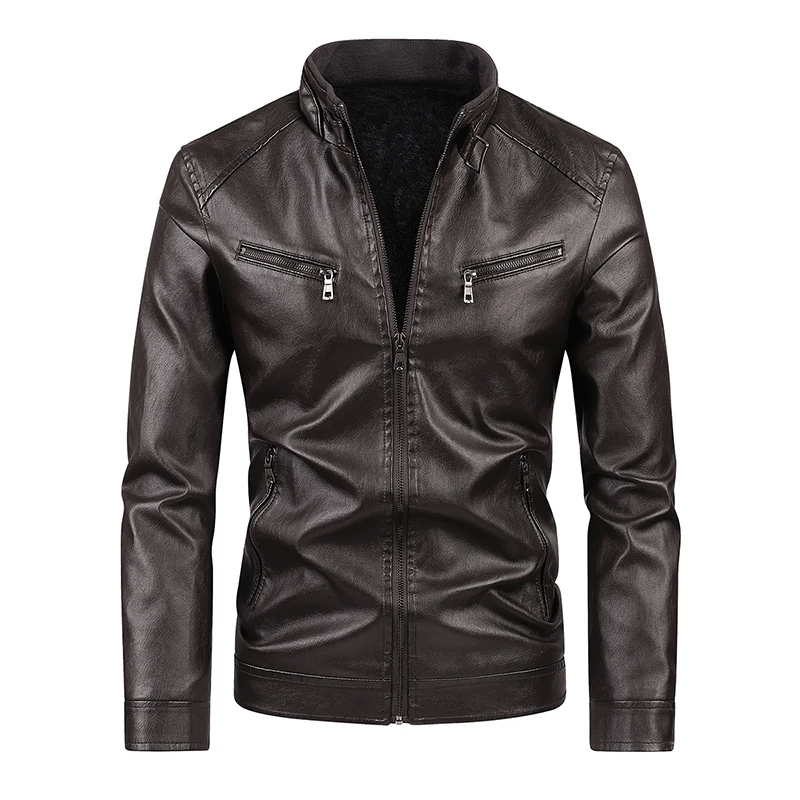 Bomber Motorcycle Leather Jacket Men Winter Slim Fit Jackets PU Casual Locomotive Zipper Clothing Male Fashion Outwear Coats
Bomber Motorcycle Leather Jacket Men Winter Slim Fit Jackets PU Casual Locomotive Zipper Clothing Male Fashion Outwear Coats
