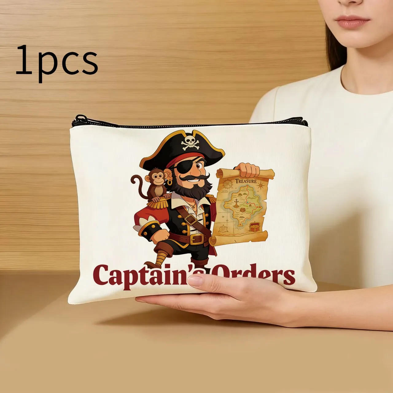 1PC Creative Pirate Theme Canvas Clutch Cosmetic Storage Bag Large Capacity Portable Canvas Bag
1PC Creative Pirate Theme Canvas Clutch Cosmetic Storage Bag Large Capacity Portable Canvas Bag