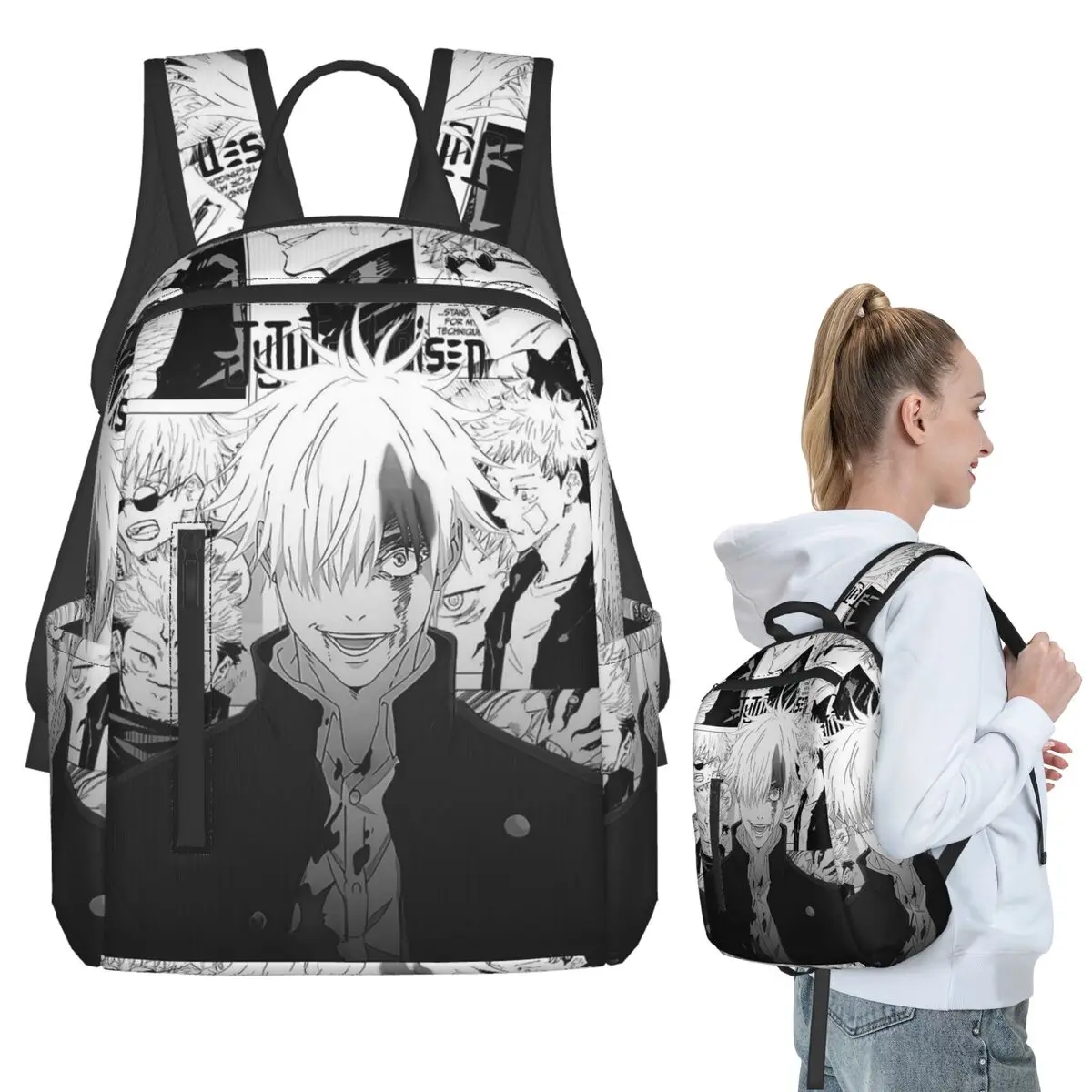 JJK Anime Gojo Satoru Jujutsu Kaisen Backpack Student BookBag Children School Bag Computer Shoulder Bags Men Women
JJK Anime Gojo Satoru Jujutsu Kaisen Backpack Student BookBag Children School Bag Computer Shoulder Bags Men Women