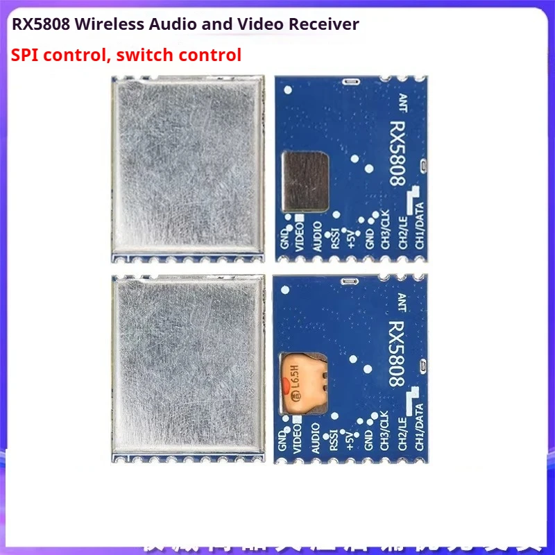 RX5808 Anti-interference 5.8G Wideband FM Synchronous Receiving Audio and Video Receiver Module with SPI / Switch Dual Control
RX5808 Anti-interference 5.8G Wideband FM Synchronous Receiving Audio and Video Receiver Module with SPI / Switch Dual Control