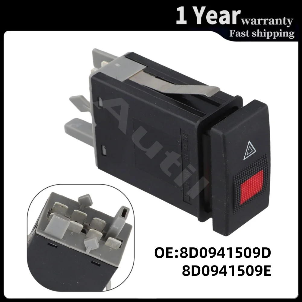 8D0941509D 8D0941509E for Audi A4 8D2 B5 A4 Avant 8D5 B5 1995-2001 Hazard Warning Light Switch Emergency Flasher Button 7 Pins
8D0941509D 8D0941509E for Audi A4 8D2 B5 A4 Avant 8D5 B5 1995-2001 Hazard Warning Light Switch Emergency Flasher Button 7 Pins