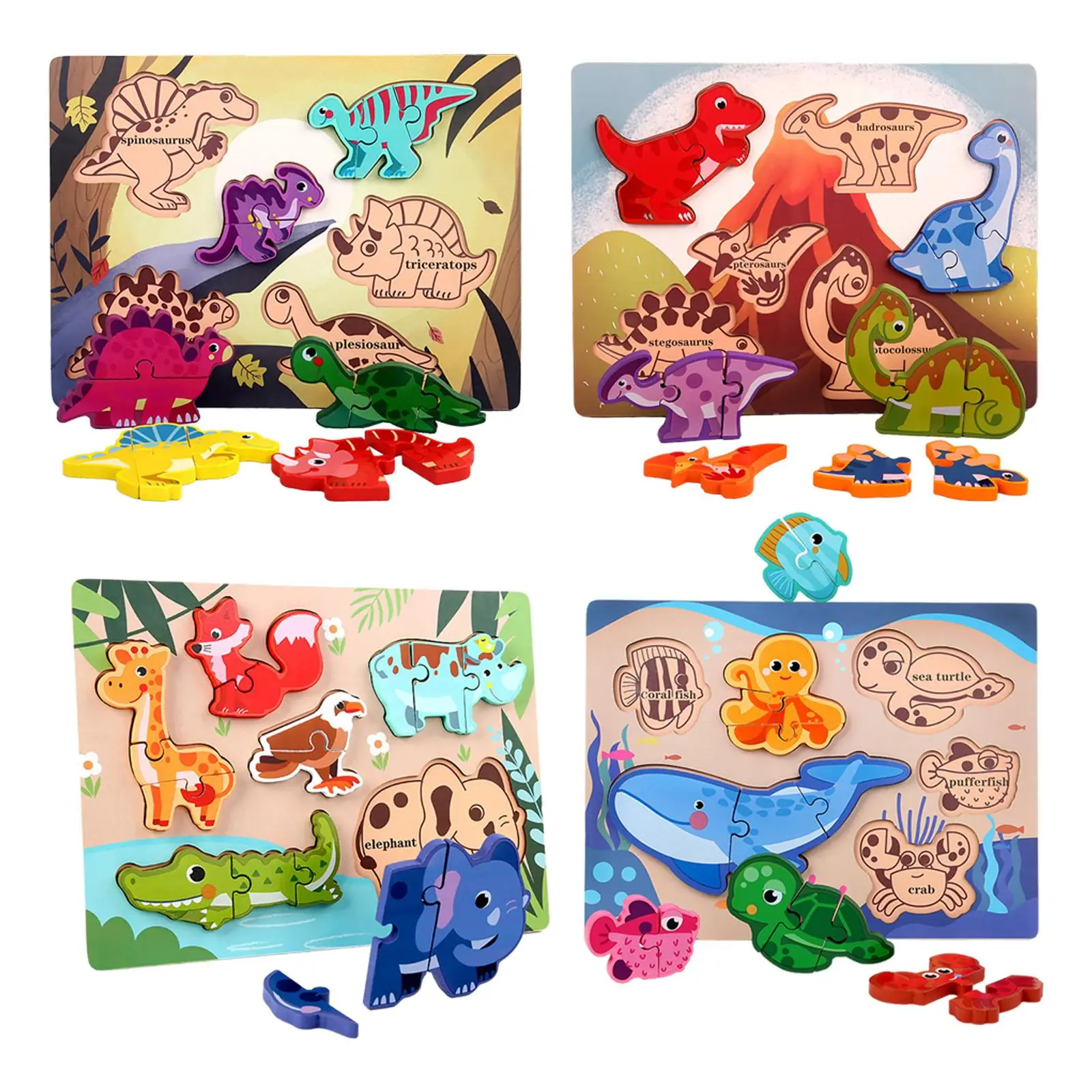 Wooden Puzzle Educational Cognitive Animal Jigsaw Board for Children Toddler
Wooden Puzzle Educational Cognitive Animal Jigsaw Board for Children Toddler