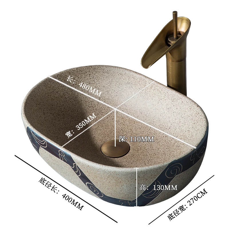 Ретро настольный керамический умывальник Китайское искусство ванная комната одинарная раковина антикварный умывальник
Ретро настольный керамический умывальник Китайское искусство ванная комната одинарная раковина антикварный умывальник