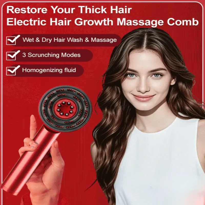 Household Red Light Hair Care Comb Electric Scalp Applicator USB Charging Scalp Massage Fluid Guide Comb
Household Red Light Hair Care Comb Electric Scalp Applicator USB Charging Scalp Massage Fluid Guide Comb