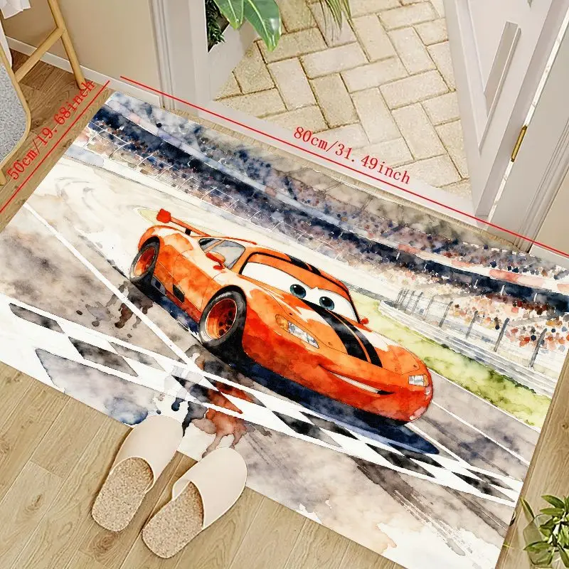 1PC Cartoon Race Car Floor Mat, Kids Lightning McQueen Style Watercolor Area Rug for Boys Bedroom Nursery Playroom Decor, Non-Sl
1PC Cartoon Race Car Floor Mat, Kids Lightning McQueen Style Watercolor Area Rug for Boys Bedroom Nursery Playroom Decor, Non-Sl