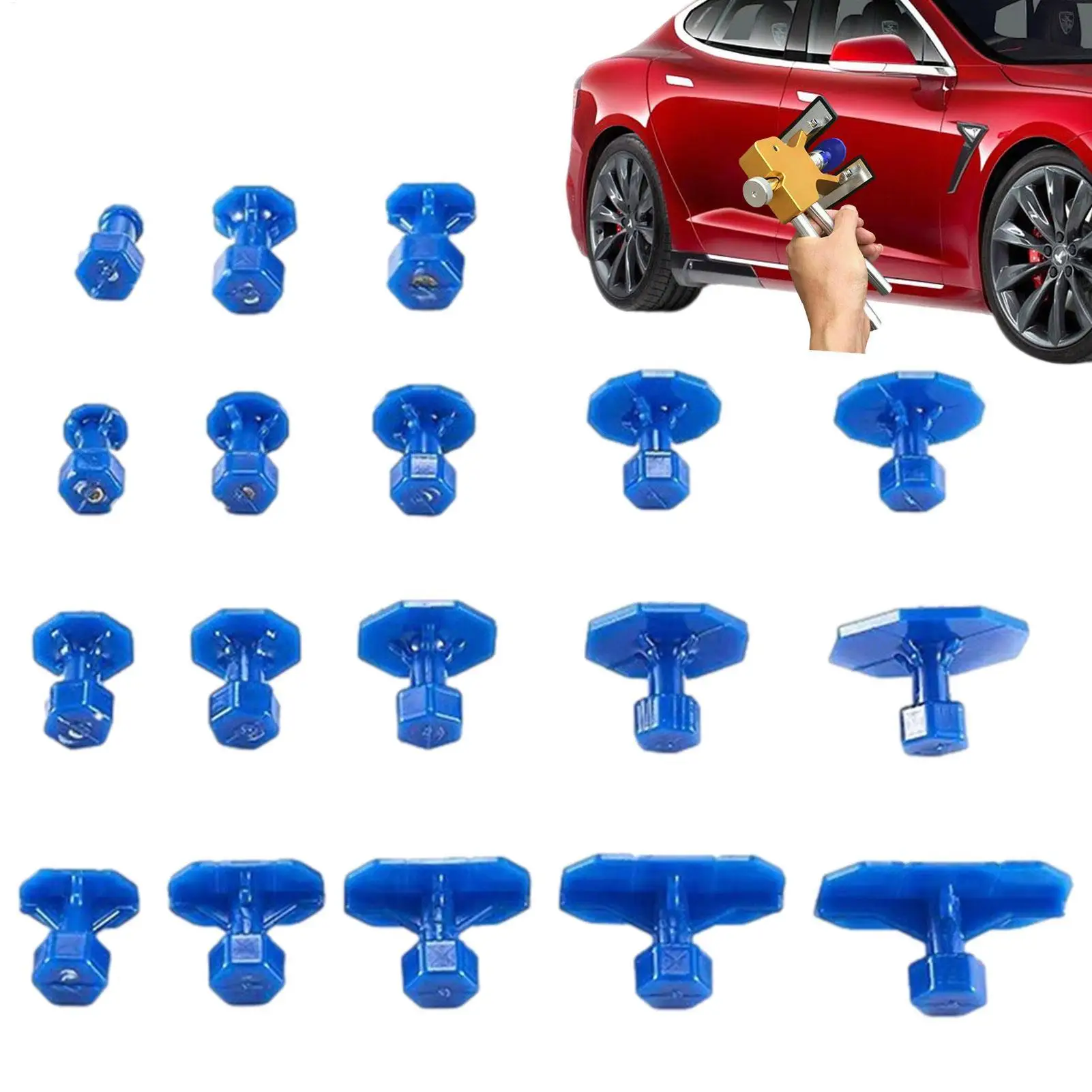 Car Dent Removal Puller 18pcs Car Body Dent Lifter Repair Gasket Tools Damage Fix Supplies for Car SUVs Washing Machines Sports
Car Dent Removal Puller 18pcs Car Body Dent Lifter Repair Gasket Tools Damage Fix Supplies for Car SUVs Washing Machines Sports