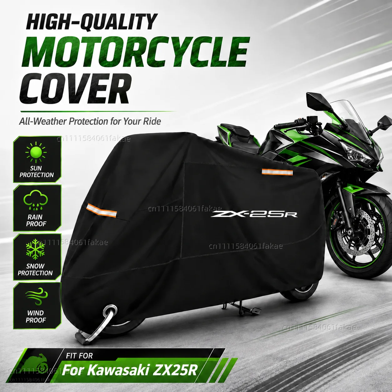 Motorcycle Cover Waterproof Outdoor All Season Dustproof UV Protective Moto Scooter Rain Cover For Kawasaki ZX25R ZX-25R ninja
Motorcycle Cover Waterproof Outdoor All Season Dustproof UV Protective Moto Scooter Rain Cover For Kawasaki ZX25R ZX-25R ninja