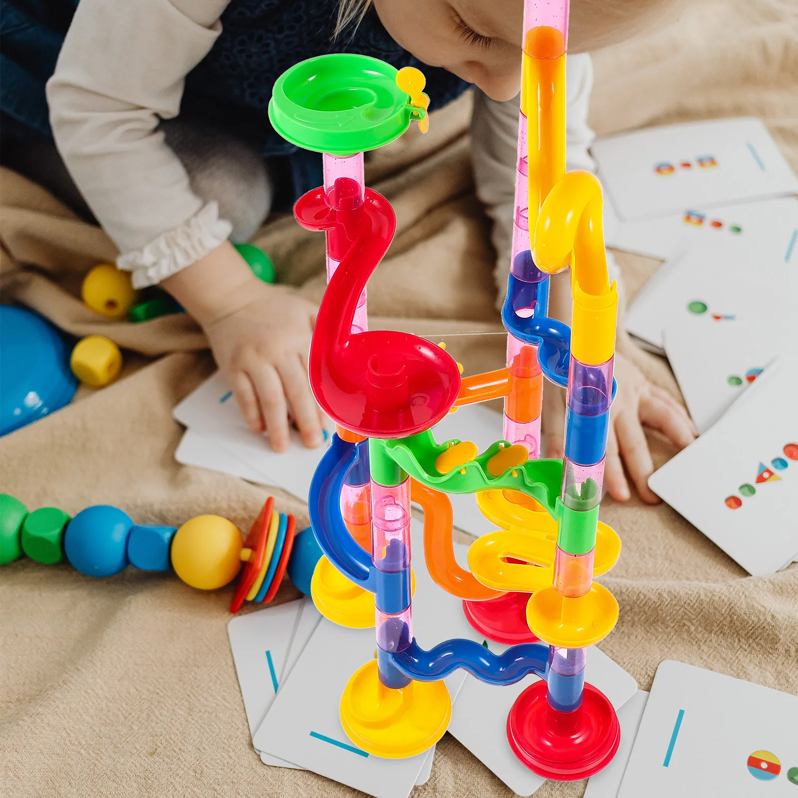 50Pcs DIY Assembled Ball Track Creative Educational Pipe Game Set Stable Marble Railway Construction DIY Assembled Track Blocks
50Pcs DIY Assembled Ball Track Creative Educational Pipe Game Set Stable Marble Railway Construction DIY Assembled Track Blocks