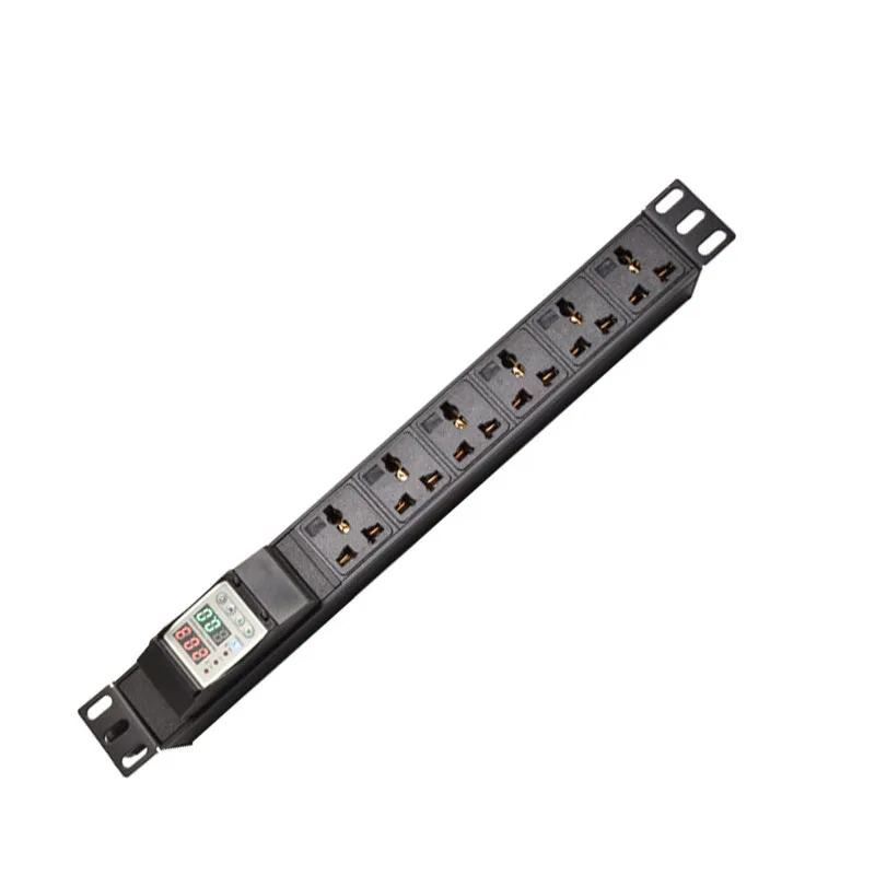 PDU Power Strip Digital display adjustable overvoltage and undervoltage protector Delay switch 6 Ways Socket Outlets 2meter Cord
PDU Power Strip Digital display adjustable overvoltage and undervoltage protector Delay switch 6 Ways Socket Outlets 2meter Cord