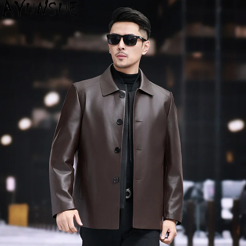 AYUNSUE Real Leather Jacket for Men Autumn Mens Clothes Top Layer Sheepskin Coat Mid-length Trench Coats 2025 Jaqueta De Couro
AYUNSUE Real Leather Jacket for Men Autumn Mens Clothes Top Layer Sheepskin Coat Mid-length Trench Coats 2025 Jaqueta De Couro