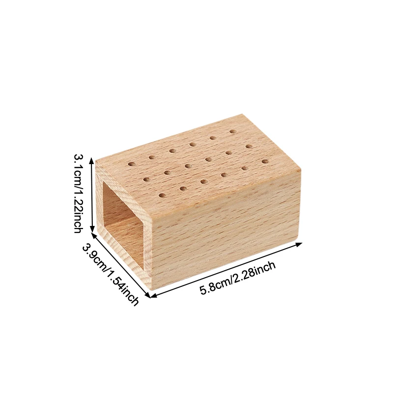 18 Holes Wood Nail Drill Bits Holder Stand Display Storage Box Nail Grind Head Organizer Empty Container Case Manicure Tool
18 Holes Wood Nail Drill Bits Holder Stand Display Storage Box Nail Grind Head Organizer Empty Container Case Manicure Tool