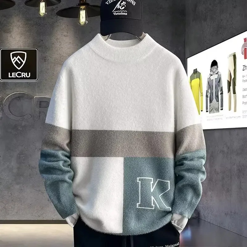 2025 New Men's Plush Sweater Pullovers Korean Winter Warm O Neck Black Sweater High Quality Cool Top Fashionable Men's Clothing
2025 New Men's Plush Sweater Pullovers Korean Winter Warm O Neck Black Sweater High Quality Cool Top Fashionable Men's Clothing