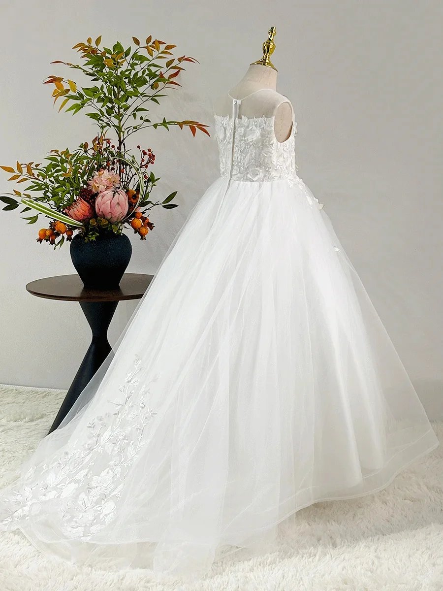 Elegant Flower Girl Dresses For Wedding Sleeveless Applique Ankle Length Kids Birthday Party First Communion Gown Custom
Elegant Flower Girl Dresses For Wedding Sleeveless Applique Ankle Length Kids Birthday Party First Communion Gown Custom