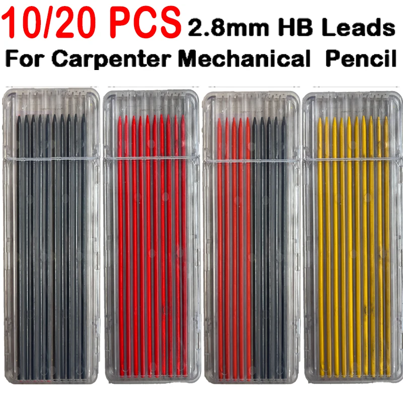 10/20 PCS Solid Carpenter Pencil Refill Built-in Sharpener Deep Hole Mechanical Pencil Leads Office School Supplies Stationery
10/20 PCS Solid Carpenter Pencil Refill Built-in Sharpener Deep Hole Mechanical Pencil Leads Office School Supplies Stationery