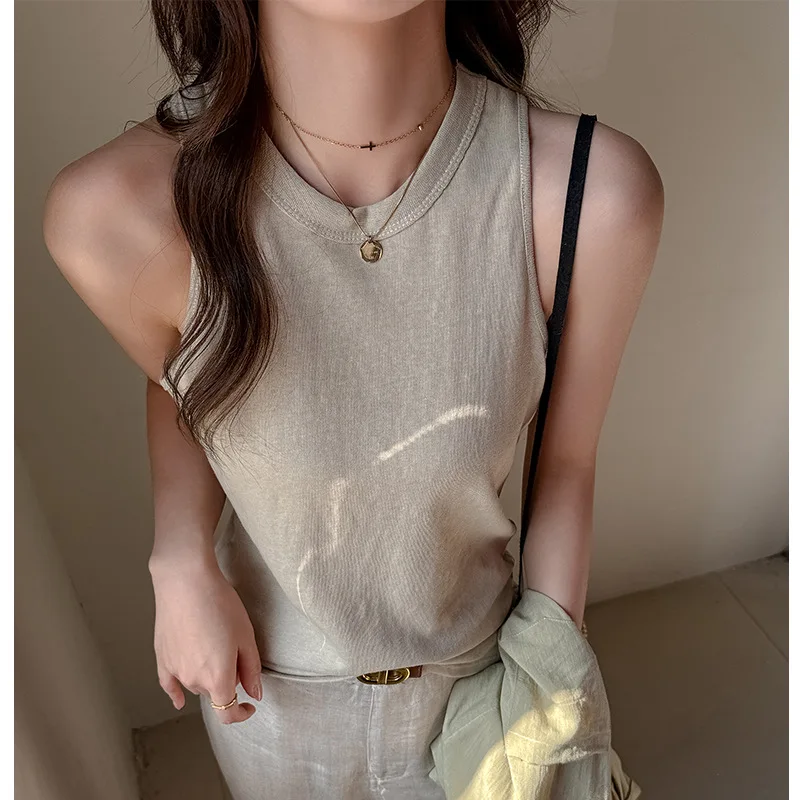 Loose Women's Camisole Tank Top Strap Wide Shoulder Bandage Slimming Base Layer Spring Summer Korean Style Home Clothes
Loose Women's Camisole Tank Top Strap Wide Shoulder Bandage Slimming Base Layer Spring Summer Korean Style Home Clothes