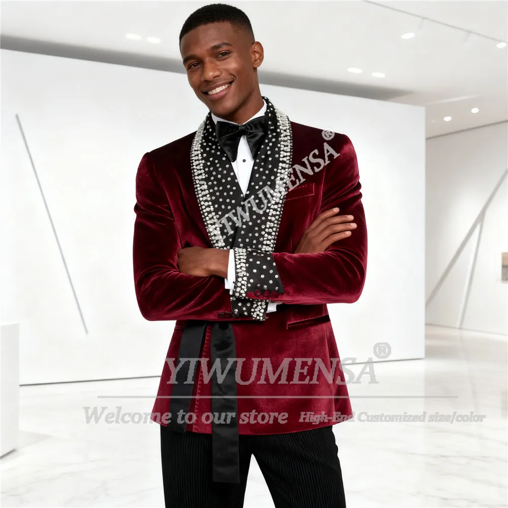 Уникальный дизайн, костюм с жемчугом и бисером, мужской приталенный черный пиджак с лацканами для жениха, наряды по индивидуальному заказу, комплекты из 2 предметов, костюм Homme, смокинги
Уникальный дизайн, костюм с жемчугом и бисером, мужской приталенный черный пиджак с лацканами для жениха, наряды по индивидуальному заказу, комплекты из 2 предметов, костюм Homme, смокинги