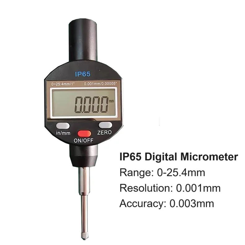0-12.7mm/0.01mm Electronic Digital Dial Indicator 0.01mm Dial Indicator Depth Measurement Indicator
0-12.7mm/0.01mm Electronic Digital Dial Indicator 0.01mm Dial Indicator Depth Measurement Indicator