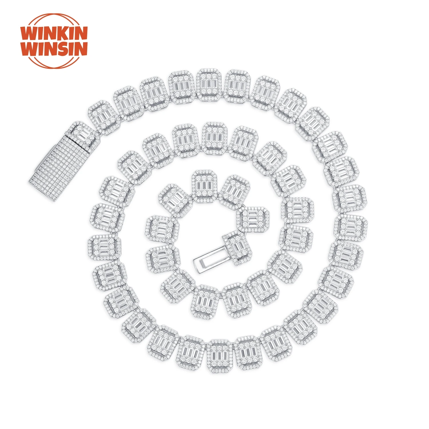 Winkin Winsin брендовое высокое качество стерлингового серебра S925 GRA сертификат ожерелье хип-хоп мужское муассанитовое прямоугольное ожерелье ювелирные изделия 
Winkin Winsin брендовое высокое качество стерлингового серебра S925 GRA сертификат ожерелье хип-хоп мужское муассанитовое прямоугольное ожерелье ювелирные изделия