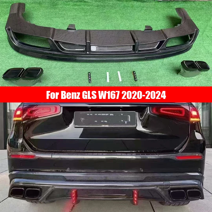 For Mercedes Benz GLS Class W167 2020+ Carbon Fiber Back lip Car Rear Bumper Diffuser Splitters Spoiler Back lip Upgrade body ki
For Mercedes Benz GLS Class W167 2020+ Carbon Fiber Back lip Car Rear Bumper Diffuser Splitters Spoiler Back lip Upgrade body ki