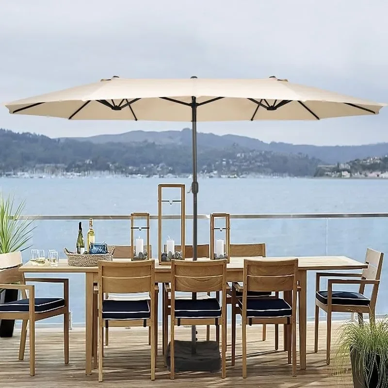15ft Large Patio Umbrellas with Base Included and Umbrella Cover, Outdoor Double-Sided Umbrella for Poolside Garden
15ft Large Patio Umbrellas with Base Included and Umbrella Cover, Outdoor Double-Sided Umbrella for Poolside Garden
